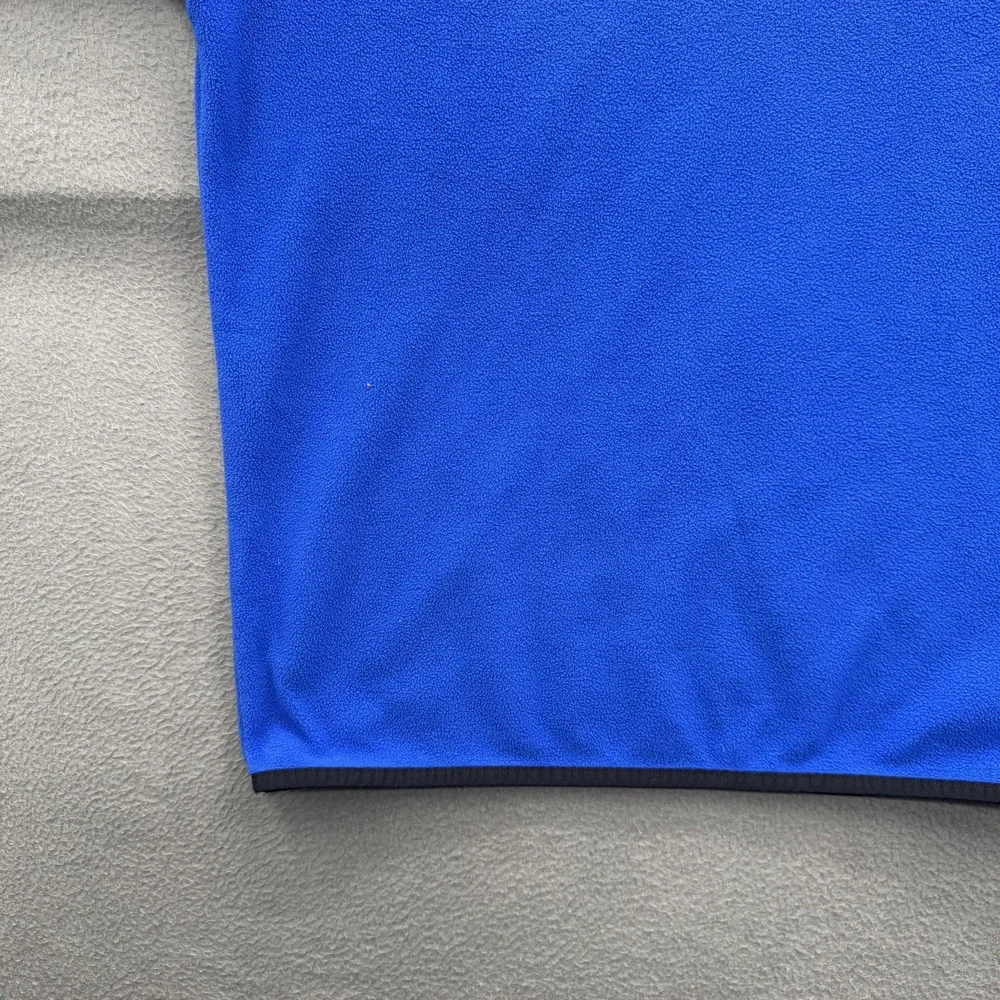 The North Face Pullover Mens Small Blue Black Long Sleeve Snap Fleece Hiking Top